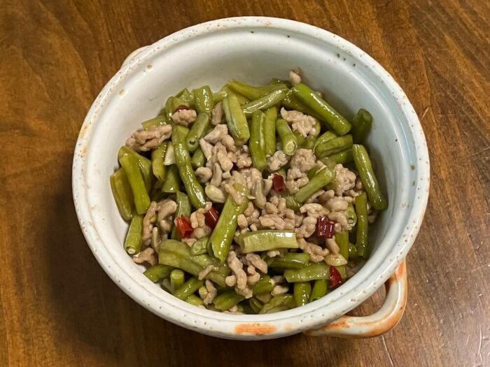 酸豆角ひき肉炒め 酸豆角炒肉末