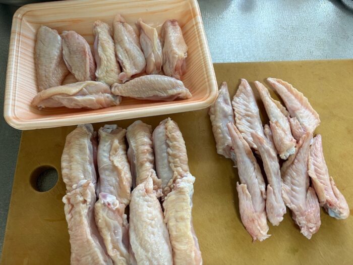 手羽先 切り終わり