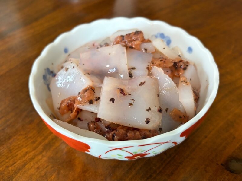 こんにゃくの梅和え